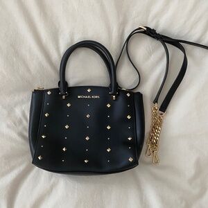 Michael Kors Ellis Small Leather Satchel with Studs